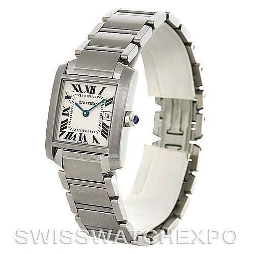 Cartier Tank Francaise Midsize Steel W51011Q3 Watch SwissWatchExpo