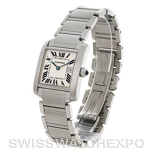 Cartier Tank Francaise Midsize Steel W51011Q3 Watch SwissWatchExpo