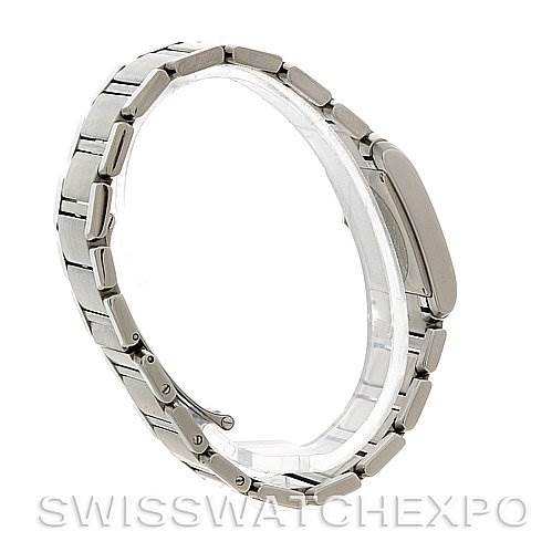 The image shows a side view of the bracelet and case of a Cartier Tank Francaise W51011Q3 Women's Stainless Steel Silver Dial W51011Q3 Women's Stainless Steel Silver Dial watch.