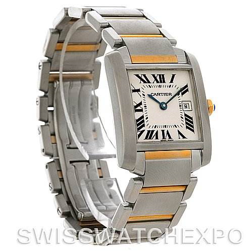 Cartier Tank Francaise Midsize Steel 18k Yellow Gold W51012Q4 Watch SwissWatchExpo