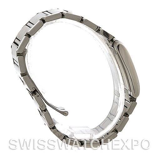 The image shows a side view of the Cartier Tank Francaise W51011Q3 Women's Stainless Steel Silver Dial W51011Q3 Women's Stainless Steel Silver Dial watch, focusing on the bracelet and case side.