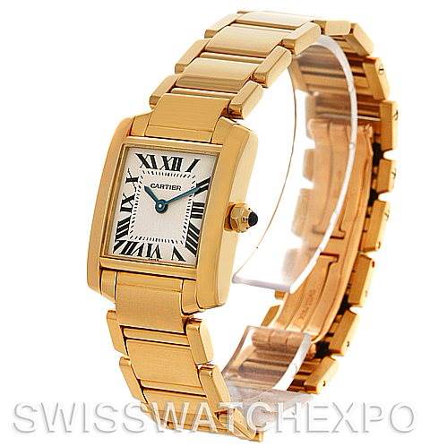 Cartier Tank Francaise Small Ladies 18k Yellow Gold W50002N2 Watch SwissWatchExpo