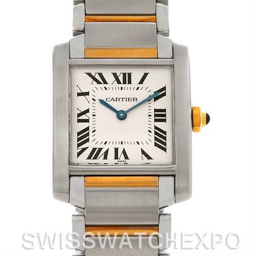 Photo of Cartier Tank Francaise Midsize Steel 18k Yellow Gold Watch