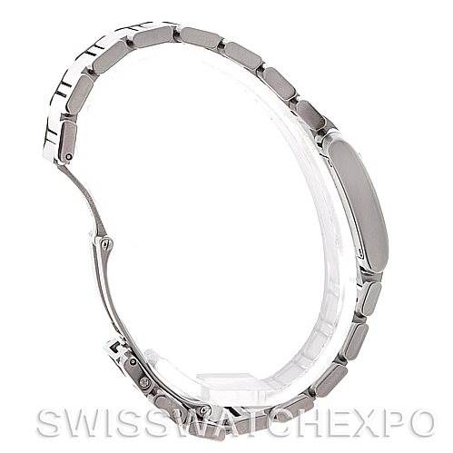 The image shows a side view of the Cartier Tank Francaise W51008Q3 Women's Stainless Steel White Dial W51008Q3 Women's Stainless Steel White Dial watch, focusing on the bracelet and the profile of the case.