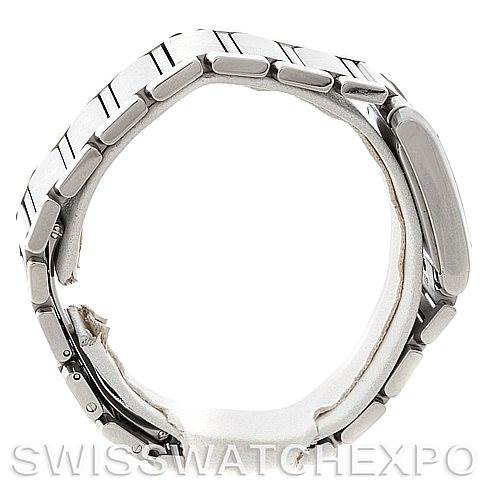 A side profile view of the Cartier Tank Francaise W51011Q3 Women
s Stainless Steel Silver Dial W51011Q3 Women
s Stainless Steel Silver Dial shows the bracelet and case details.