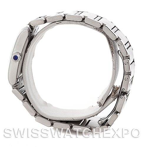 The image shows a side view of the band and clasp of a Rolex President W51011Q3 Women's Platinum Silver Dial W51011Q3 Women's Platinum Silver Dial model watch.