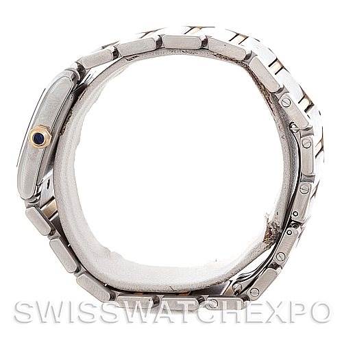 The image shows a side profile of the bracelet and clasp of the Cartier Tank Francaise W51012Q4 Women's Steel and Gold (two tone) Silver Dial W51012Q4 Women's Steel and Gold (two tone) Silver Dial watch.