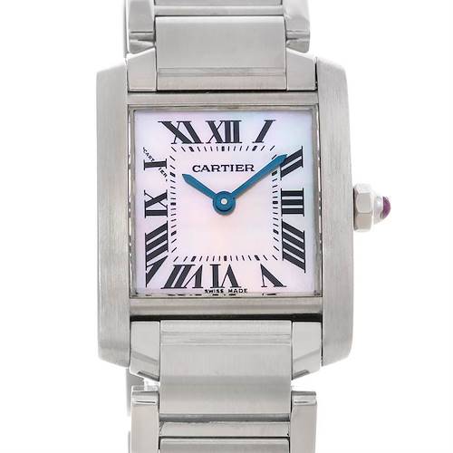 Photo of Cartier Tank Francaise Ladies Mother of Pearl Watch W51028Q3