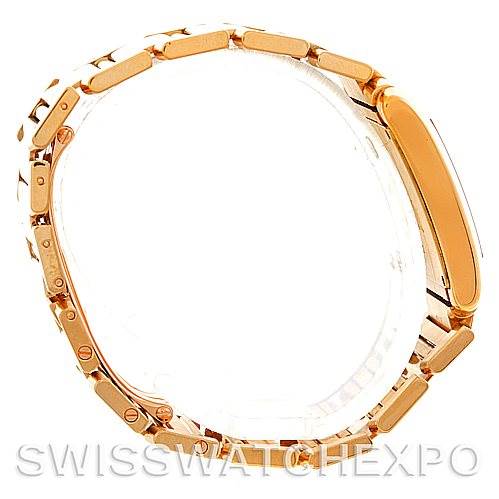 This image shows a side profile view of the Cartier Tank Française watch, highlighting the bracelet and side of the case.