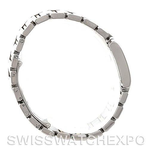 The image shows a side view of the bracelet of a Cartier Tank Francaise W51007Q4 Women's Steel and Gold (two tone) Silver Dial W51007Q4 Women's Steel and Gold (two tone) Silver Dial watch.