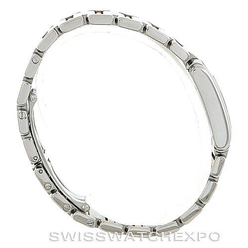 The image shows a side view of the bracelet for a Cartier Tank Francaise W51007Q4 Women's Steel and Gold (two tone) Silver Dial W51007Q4 Women's Steel and Gold (two tone) Silver Dial watch.