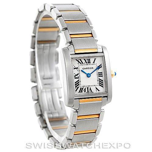 Cartier Tank Francaise Ladies Steel 18k Gold Watch W51007Q4 SwissWatchExpo