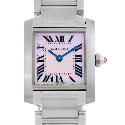 Photo of Cartier Tank Francaise Pink Mother of Pearl Watch W51028Q3