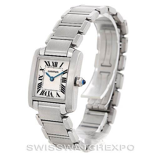 Cartier Tank Francaise Ladies Stainless Steel Watch W51008Q3 SwissWatchExpo