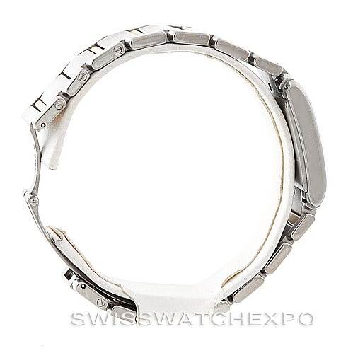 The image shows a side profile view of the Cartier Tank Francaise W51012Q4 Women's Steel and Gold (two tone) Silver Dial W51012Q4 Women's Steel and Gold (two tone) Silver Dial watch, highlighting its bracelet and case from the side.