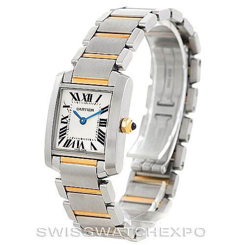 Cartier Tank Francaise Small Steel 18k Gold Watch W51007Q4 SwissWatchExpo