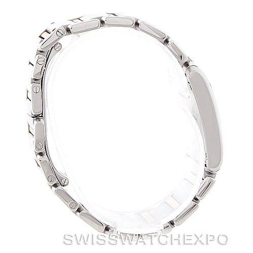 The image shows a side view of the Cartier Tank Francaise Women's Steel and Gold (two tone) Silver Dial Women's Steel and Gold (two tone) Silver Dial watch, focusing on the bracelet and side profile of the watch case.