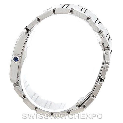 The image shows a side view of the bracelet and case of the Cartier Tank Francaise W51011Q3 Women's Stainless Steel Silver Dial W51011Q3 Women's Stainless Steel Silver Dial watch.