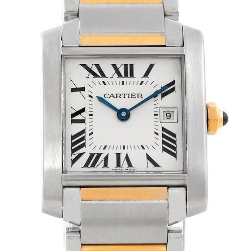 Photo of Cartier Tank Francaise Midsize Steel 18k Gold Watch W51012Q4