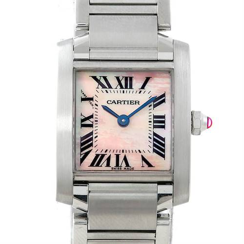 Photo of Cartier Tank Francaise Pink Mother of Pearl Watch W51028Q3