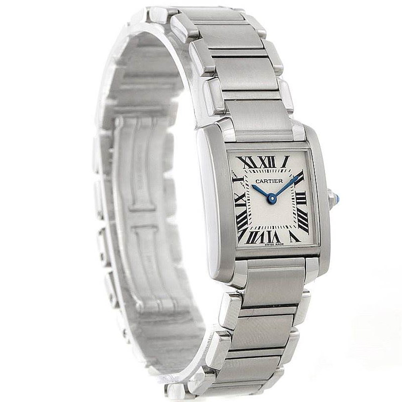 Cartier Tank Francaise Small Stainless Steel Watch W51008Q3 SwissWatchExpo