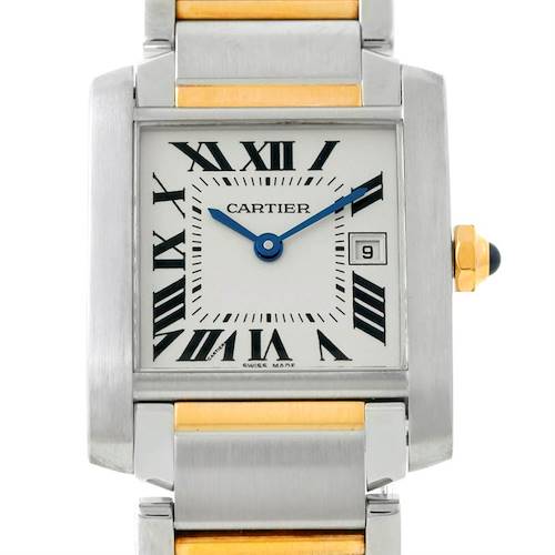 Photo of Cartier Tank Francaise Midsize Steel 18k Gold Watch W51012Q4