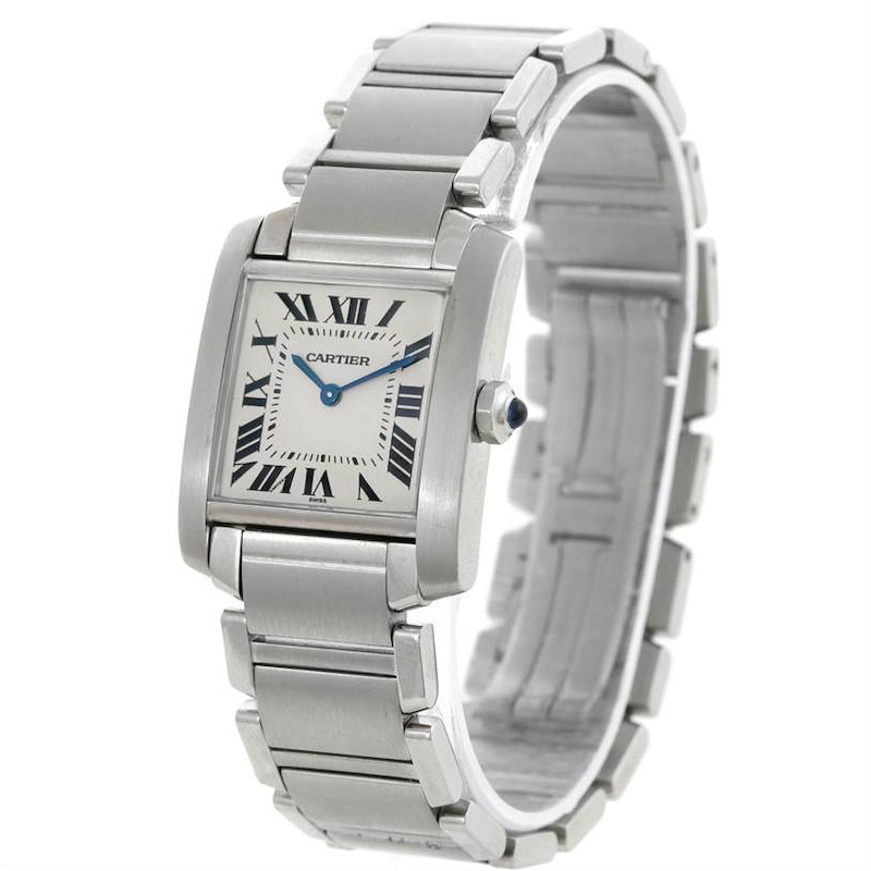 Cartier Tank Francaise Midsize Nondate Stainless Steel Watch WSTA0005 SwissWatchExpo