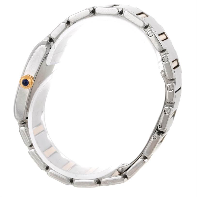 The image shows a side view of the bracelet and part of the case of the Cartier Tank Francaise W51012Q4 Women's Steel and Gold (two tone) Silver Dial W51012Q4 Women's Steel and Gold (two tone) Silver Dial watch.