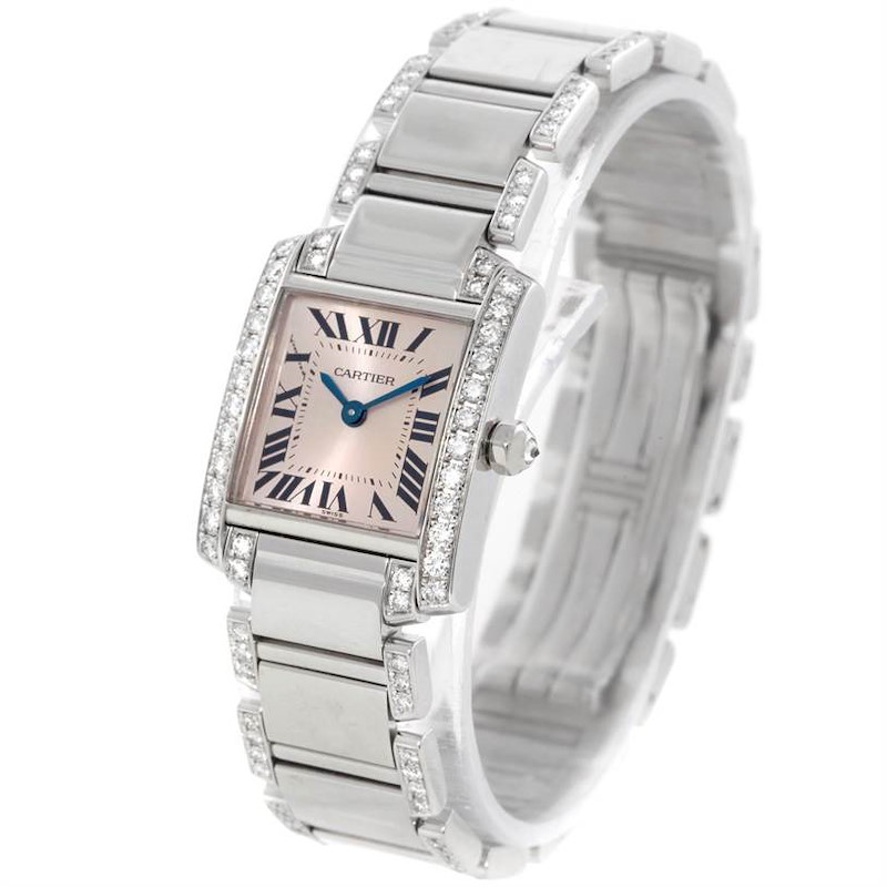 cartier tank francaise white gold with diamonds