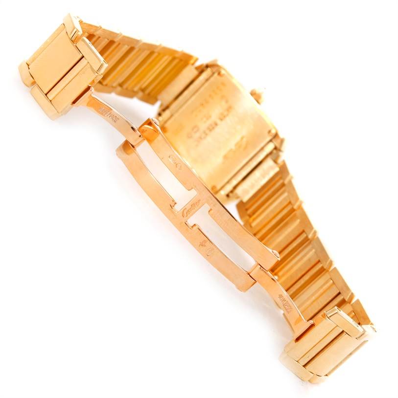 Cartier Tank Francaise Small Yellow Gold Diamond Watch WE1001R8 ...