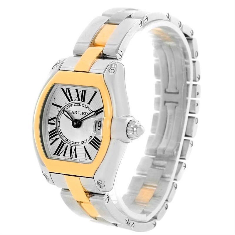 Cartier Roadster Ladies Steel and Yellow Gold Watch W62026Y4 SwissWatchExpo