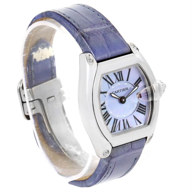 Cartier Roadster Ladies Mother of Pearl Dial Steel Watch W6206007 SwissWatchExpo