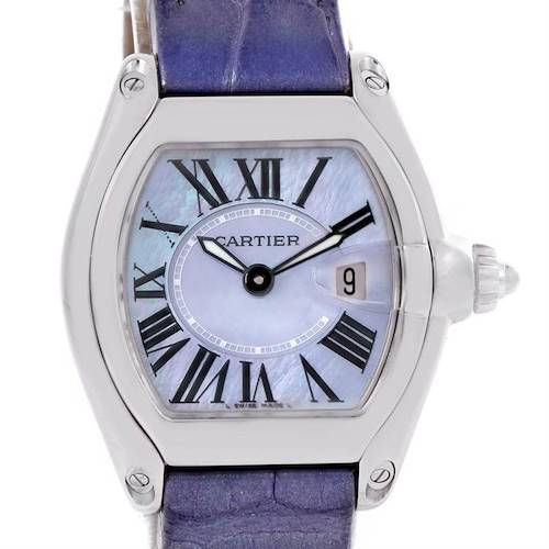 Photo of Cartier Roadster Ladies Mother of Pearl Dial Steel Watch W6206007