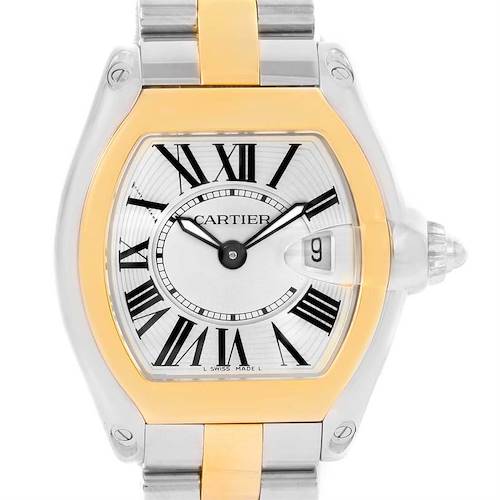 Photo of Cartier Roadster Ladies Steel Yellow Gold Silver Dial Watch W62026Y4