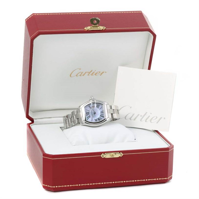 Cartier Roadster Purple Mother of Pearl Dial Ladies Watch W6206007