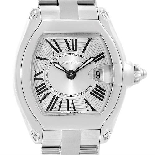 Photo of Cartier Roadster Silver Dial Steel Ladies Watch W62016V3 Box Papers