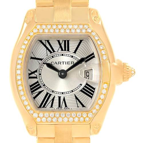 Photo of Cartier Roadster Ladies 18K Yellow Gold Diamond Watch WE5001X1