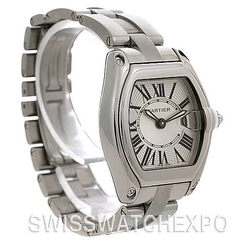 Cartier Roadster Ladies Silver Dial Steel Watch W62016v3 SwissWatchExpo