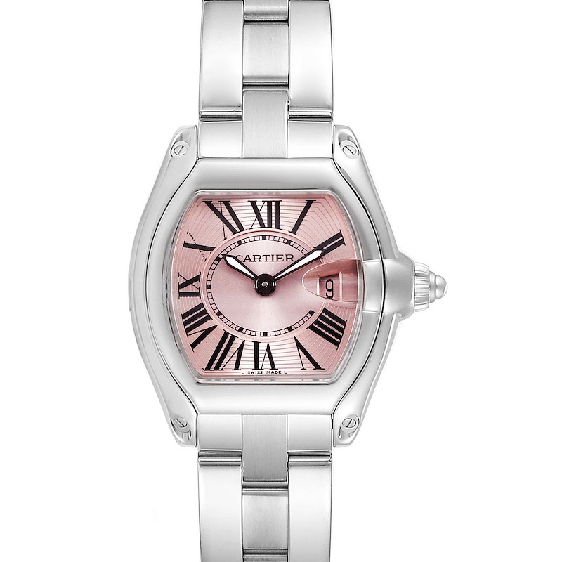 Cartier Roadster Pink Dial Stainless 
