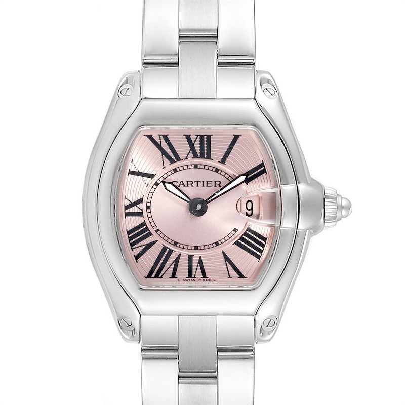 Cartier Roadster Pink Dial Stainless 