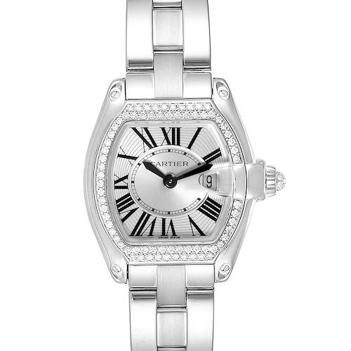 Photo of Cartier Roadster White Gold Diamond Ladies Watch WE5002X2 Box Papers