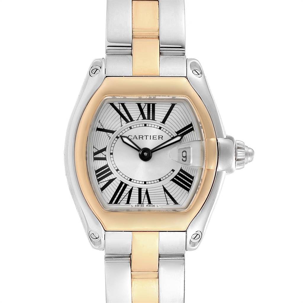 cartier roadster two tone ladies