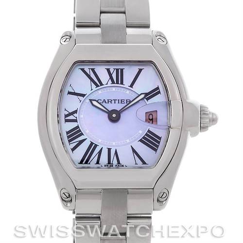 Photo of Cartier Roadster Ladies Mother of Pearl Dial Steel Watch W6206007 NOS