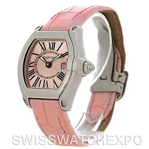 Cartier Roadster Ladies Pink Dial Watch W62017V3 SwissWatchExpo