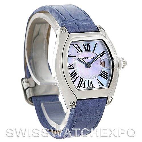Cartier Roadster Ladies Mother of Pearl Dial Steel Watch W6206007 NOS SwissWatchExpo