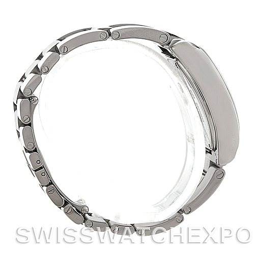 The image shows a side angle of the band and clasp of the Cartier Roadster W62017V3 Women's Stainless Steel Pink Dial W62017V3 Women's Stainless Steel Pink Dial watch.