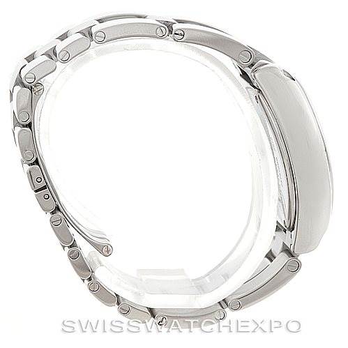 The image shows a side view of the Cartier Roadster W62016V3 Women's Stainless Steel Silver Dial W62016V3 Women's Stainless Steel Silver Dial watch, focusing on the bracelet and case.