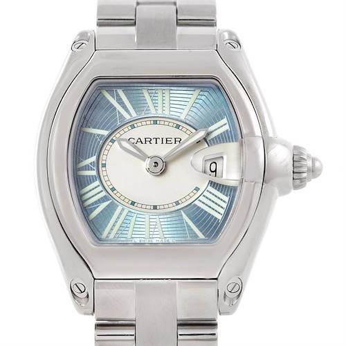Photo of Cartier Roadster Ladies Blue Dial Steel Watch W62053V3