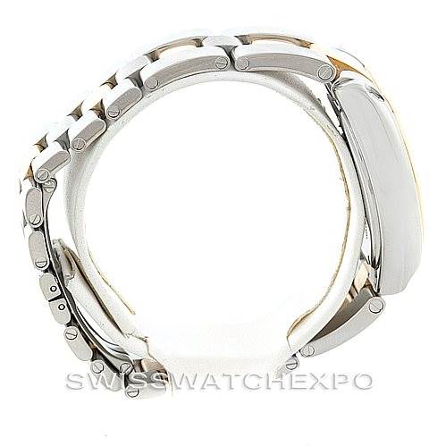 This image shows a side view of the Roadster model by Cartier, focusing on the bracelet and case profile.