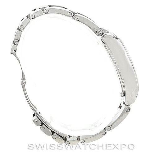 The image shows the side view of a Cartier Roadster W62016V3 Women's Stainless Steel Silver Dial W62016V3 Women's Stainless Steel Silver Dial watch, focusing on the bracelet and case.